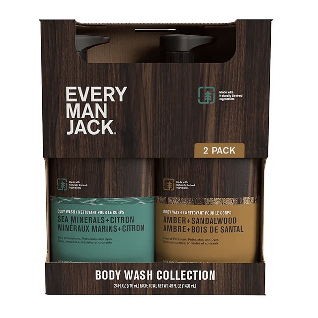 Every Man Jack Sandalwood & Sea Salt Body Wash, 2 pk./24 oz