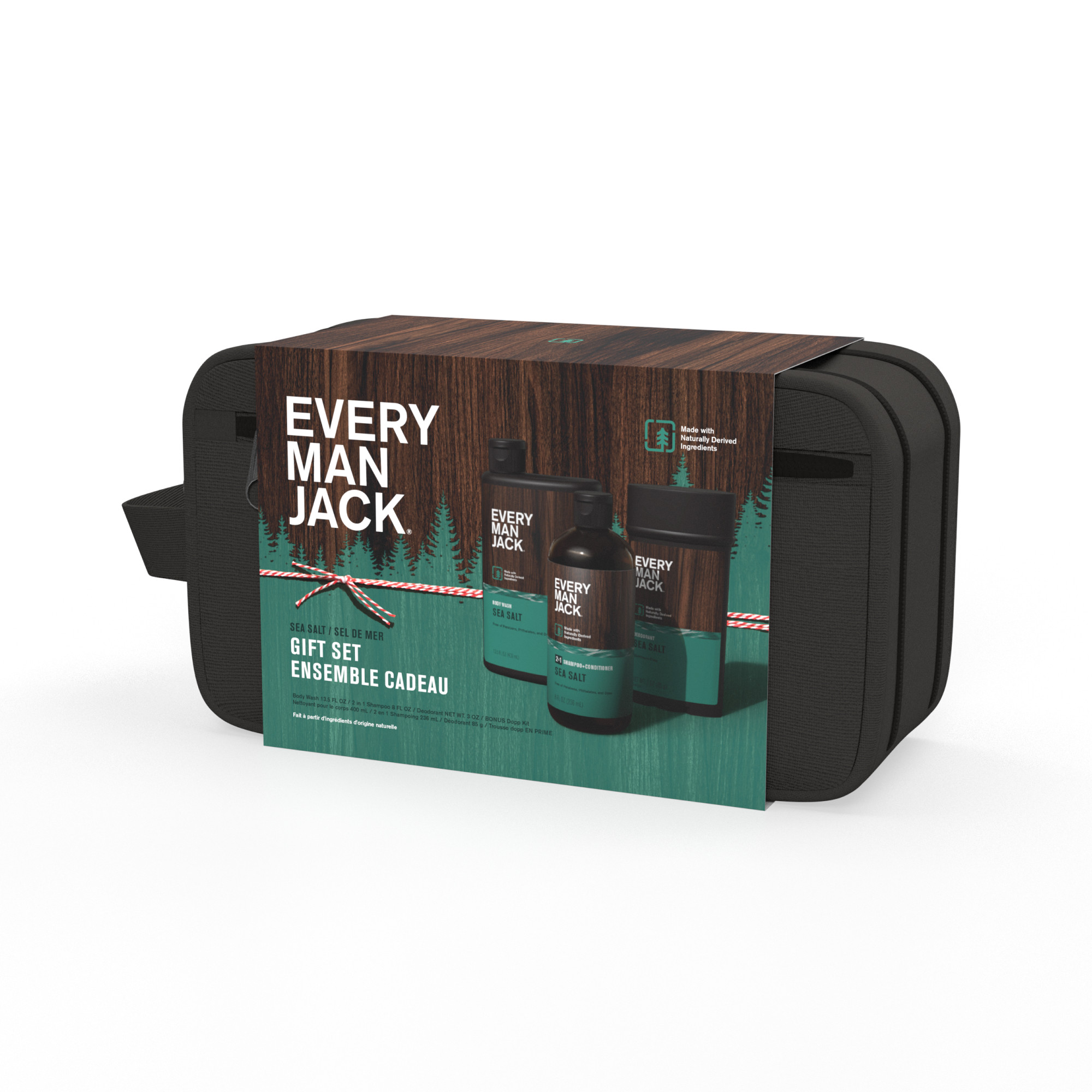 Every Man Jack Sea Salt Bath and Body Gift Set for Men Body Wash, 2