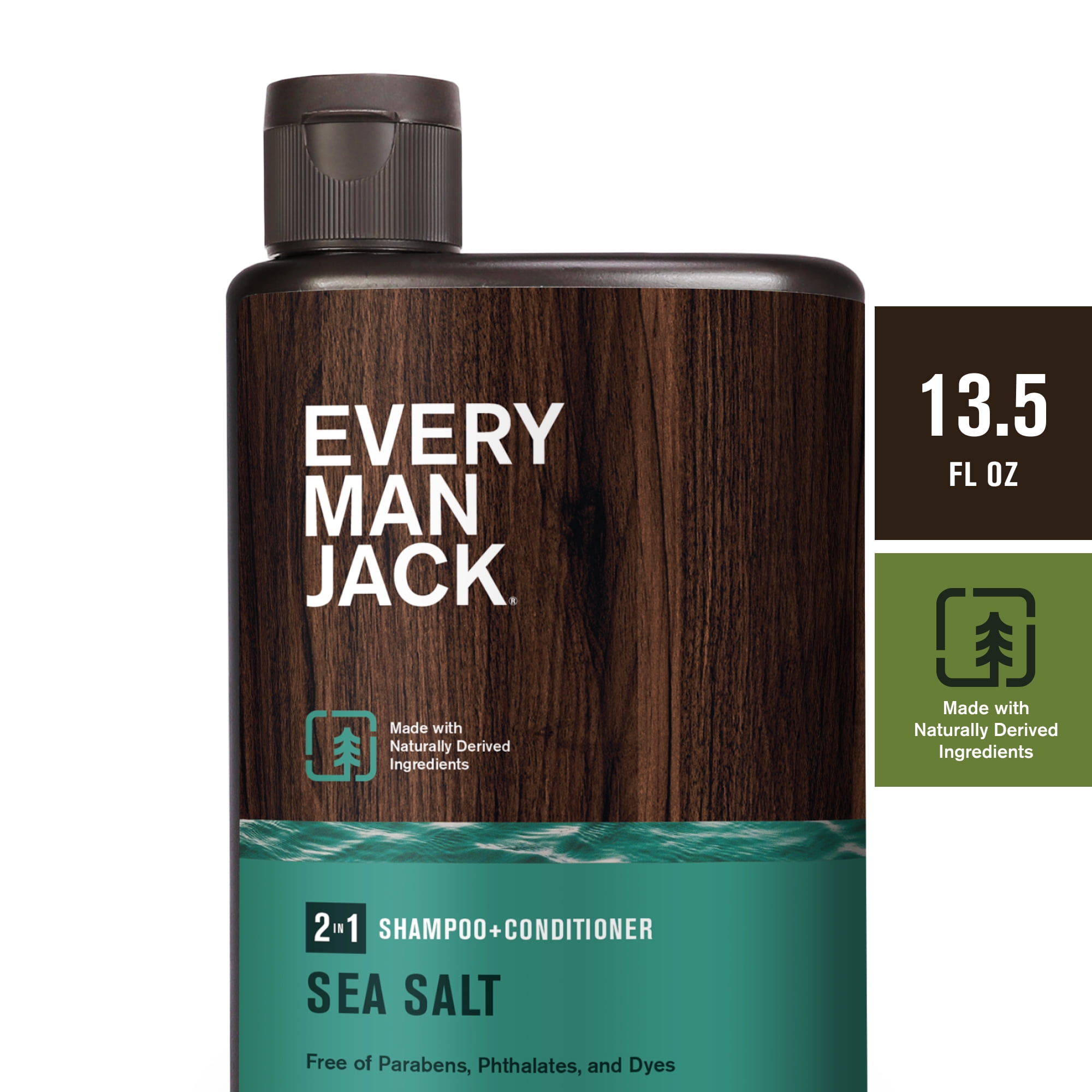 Every Man Jack Sea Salt Mens 2in1 Shampoo + Conditioner for All