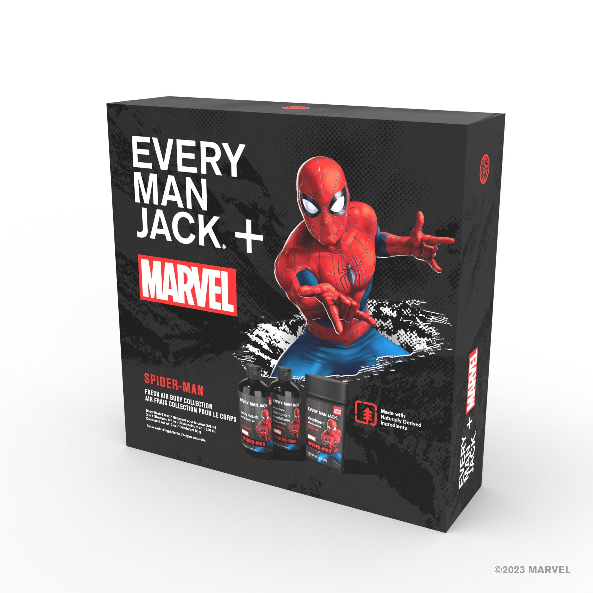 Every Man Jack Spiderman Bath and Body Gift Set for Men Body Wash