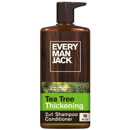 Every Man Jack Tea Tree Daily 2-in-1 Shampoo and Conditioner for Men, Naturally Derived, 16 oz