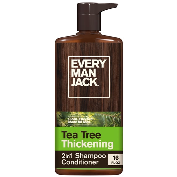Every Man Jack Tea Tree Daily 2-in-1 Shampoo and Conditioner for Men, Naturally Derived, 16 oz