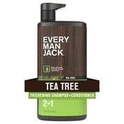 Every Man Jack Tea Tree Daily 2-in-1 Shampoo and Conditioner for Men, Naturally Derived, 16 oz