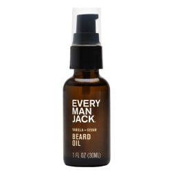 Every Man Jack Men's Beard Oil to Moisturize and Soften, Beard Care Conditioner, Vanilla Cedar, 1 oz