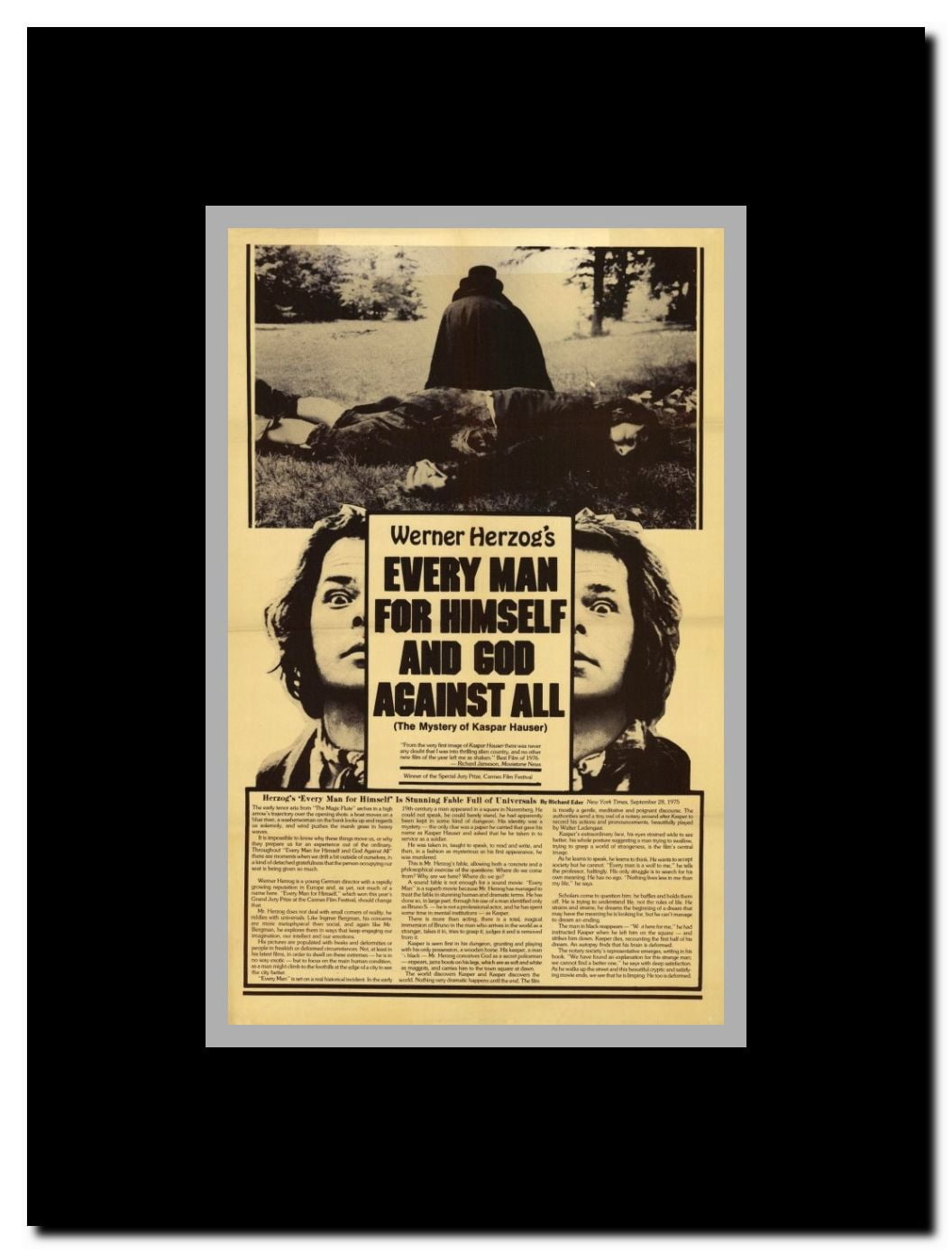 Every Man for Himself & God Against All Framed Movie Poster