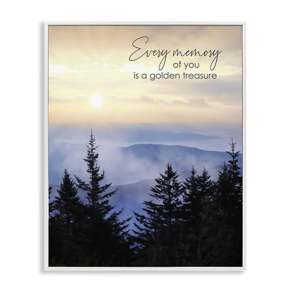 Stupell Industries Every Memory of You Grief White Framed Giclee Art, design by Lori Deiter