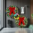 thumbnail image 1 of Every Moment Counts 24" Color Changing LED Christmas Wreath with White Pine Cone & Hanger, Multi-Color Decor for Indoor and Outdoor, 1 of 8