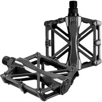 Every Moment Counts Bike Pedals for Adult Mountain Bikes, 9/16 Bike Pedals, Lightweight Durable Aluminum Alloy Wide Platform Pedal with Anti-slip Pins on Each Sides, Mountain Bike Accessories