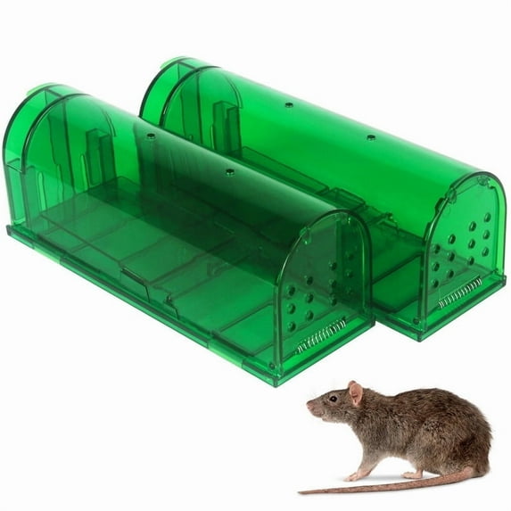 Every Moment Counts Rat Traps 2 Pack, Large Rat Traps for Big Rats, Rodent Traps, Fast-Acting Rodent Killer for Indoor/Outdoor Use, Safty for Pets & Kids - Reusable & Easy Clean, Bait Not Included
