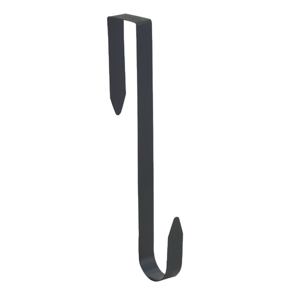 Every Moment Counts Wreath Hanger Over The Door 12 Inch 1 Pack, Large Wreath Metal Hook for Christmas Wreath Front Door Hanger, Door Hooks for Hanging, Ornament Hooks, Black