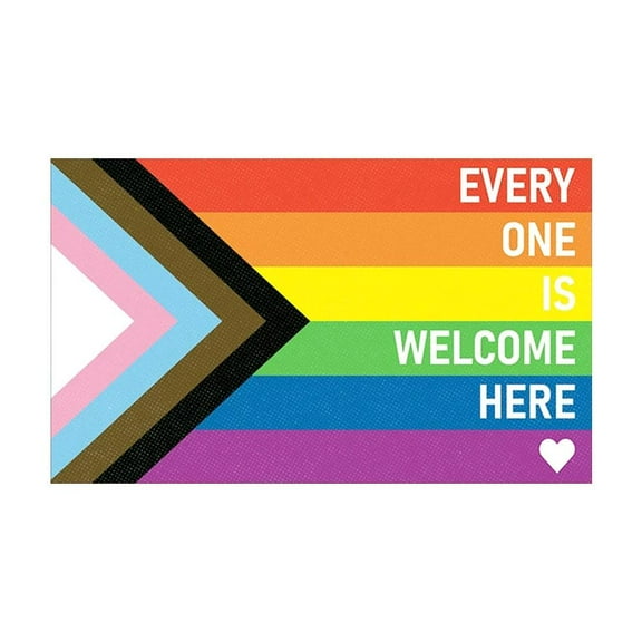 Every One is Welcome Here Pride Sticker, LGBT Friendly Car Window Stickers, LGBTQ Gay Lesbian Pride Car Decal, 5 Pcs Rainbow Car Bumper Decals Decor for Truck Window Gift to Friends E3V8