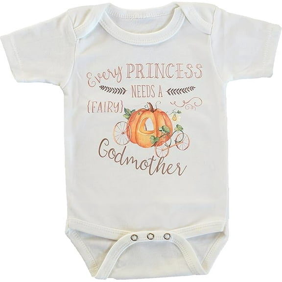 Every Princess Needs a Fairy Godmother Pumpkin Carriage Onesie/Bodysuit