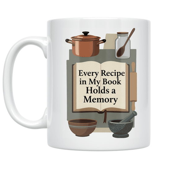 Every Recipe in My Book Holds a Memory - Culinary Enthusiast - 11 oz Ceramic Coffee Mug