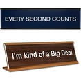 Every Second Counts Wall Sign with Holder Engraved Office Desk Name Plate (Enter Your own