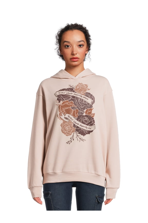 Every Shade Women's Juniors Pullover Hoodie with Long Sleeves, Sizes XS-3XL