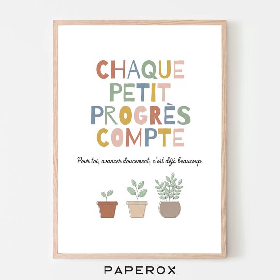 Every Small Step Counts Wall Art Print, Unframed Paper Poster 8x10in