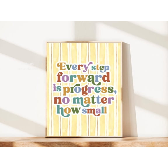 Every Step Forward ABA Wall Art Print, Unframed Paper Poster 8x10in