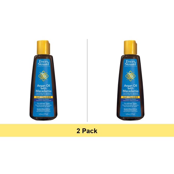 Every Strand Argan Oil with Macadamia Hair Polisher, 6 fl oz - 2 Pack
