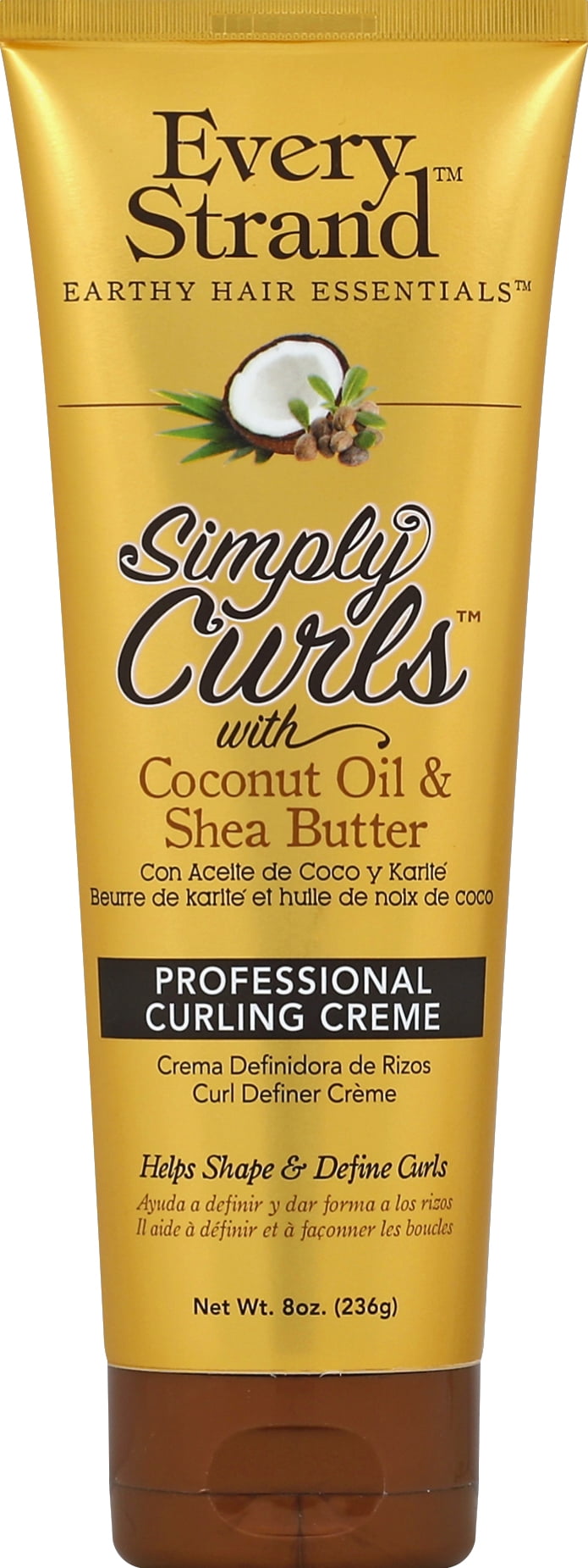 Every Strand Simply Curls Professional Curling Creme, 8 oz., Curly Hair, Moisturizing