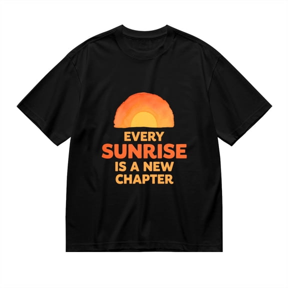 Every Sunrise Is A New Chapter, Sun Print 2, T Shirt for Men, Vintage Graphic Tees Men, 23806923,XL