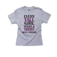 thumbnail image 1 of Every Tall Girl Needs A Short Best Friend Boy's Cotton Youth Grey T-Shirt, 1 of 2