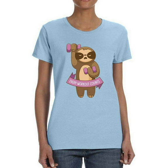 Every Workout Counts T-Shirt Women -Smartprints Designs, Female 3X-Large