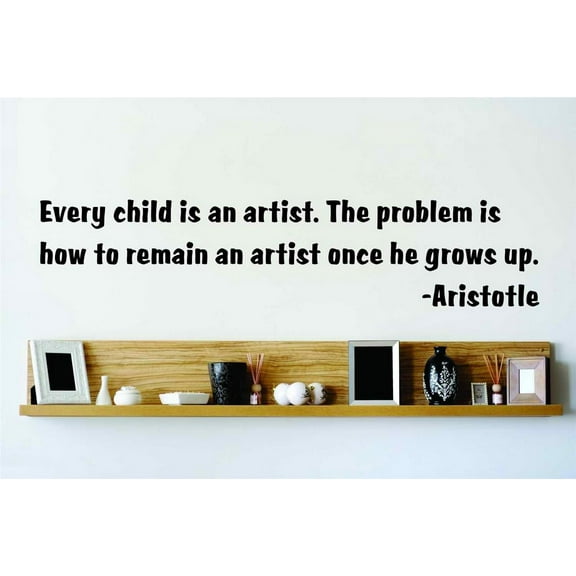 Every Is An ist Aristotle Star Poems Quotes Script Crafting Items Decor Famous Holiday Gift Decorating Ideas Girl Boy Bedroom Wall Decal Sticker - Size: 18 Inch x 37 Inch