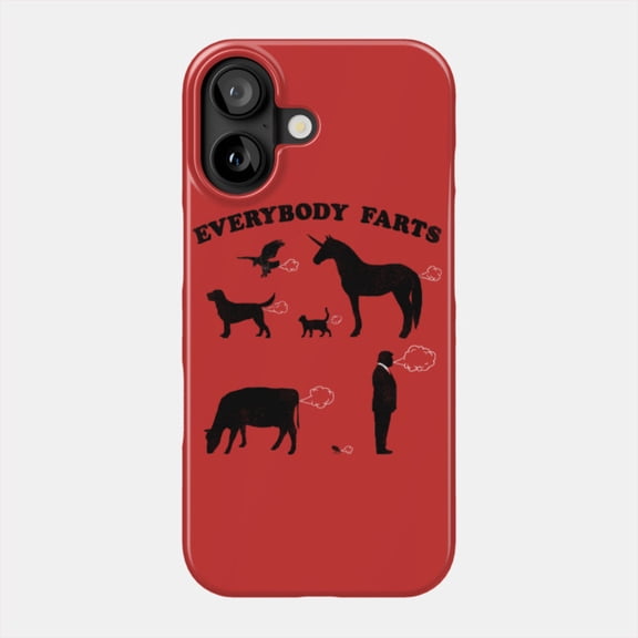 Everybody Farts Joke Phone Case for iPhone 11 12 13 14 15 16 17 Shockproof Cover
