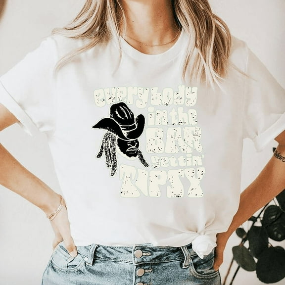 Everybody In The Bar Getting Tipsy Shaboozey Country Lyric Unisex T-shirt, for men & women, up to size 5XL
