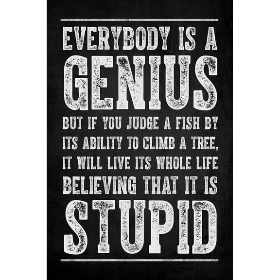 Everybody Is A Genius, motivational classroom poster