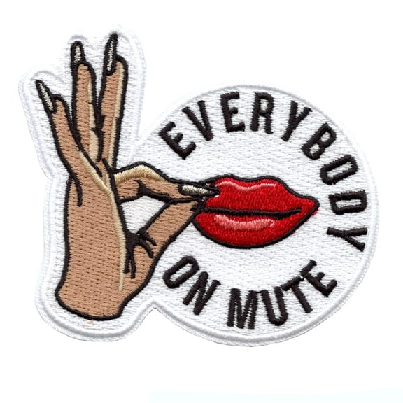 Everybody On Mute Patch RB Queen Music Embroidered Iron On