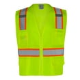 thumbnail image 1 of Everyday ANSI Class 2 Oxford Front Mesh Back 6 Pockets Zipper Vest (LIME), 1 of 1