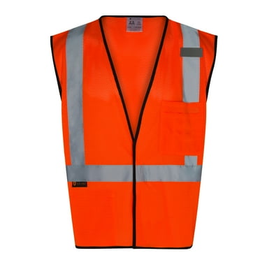 Everyday ANSI Class 2 with Black Trim Velcro Vest (ORANGE)
