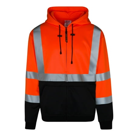 Everyday ANSI Class 3 9oz Full-Zip Sweatshirts / Hoodie (ORANGE)