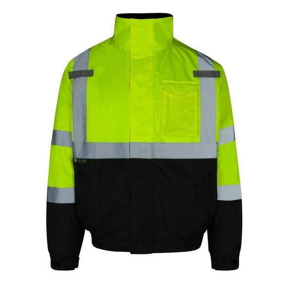 Everyday ANSI Class 3 Full Zip Bomber Jacket (LIME)