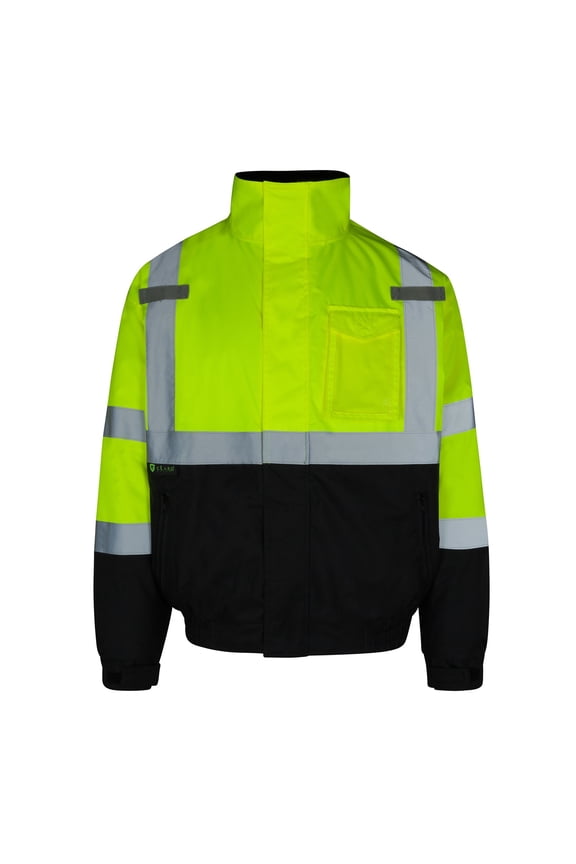 Everyday ANSI Class 3 Full Zip Bomber Jacket (LIME)