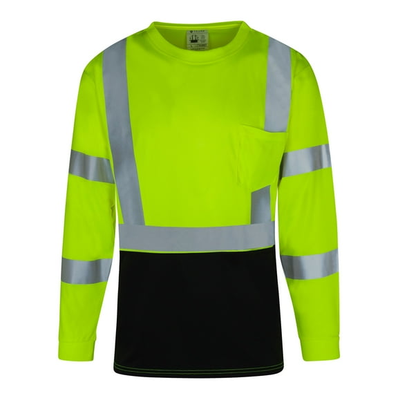 Everyday ANSI Class 3 with Contrast with Long Sleeve UPF-50+ T-Shirt (LIME)