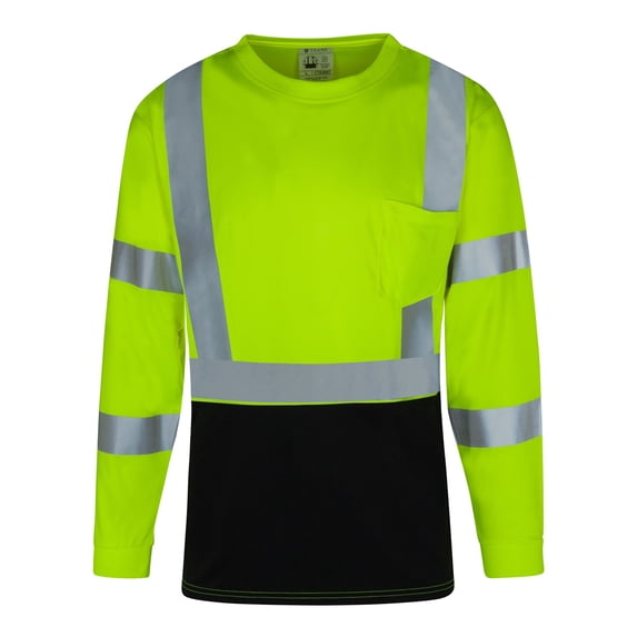 Everyday ANSI Class 3 with Contrast with Long Sleeve UPF-50+ T-Shirt (LIME)