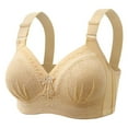 thumbnail image 1 of Everyday Bras, Audhol Women's Fashionable and Casual Front Buttoned Underwear for Elderly People Skin Friendly and Comfortable Bra Supportive Bras for Women Beige M, 1 of 4