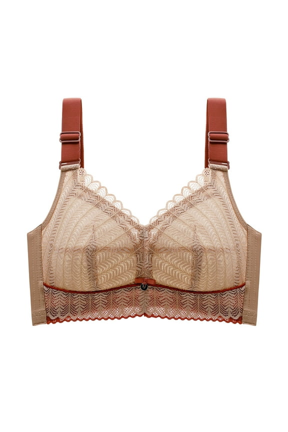 Everyday Bras Underwear For Women Push Up Adjustable Bra Tube Top Sagging Plus Size No Wire Full Cup Lift Underwear Bro Brown 36E