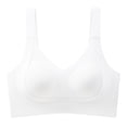 thumbnail image 1 of Everyday Bras for Women Athletic Bra for Women Work Out Bras Pack of Bras for Women Athletic Sports Bras Wireless Bras for Women Womens Bras Push up No Underwire Sports Bra with Support The White L, 1 of 8