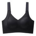 thumbnail image 1 of Everyday Bras for Women Athletic Bra for Women Work Out Bras Pack of Bras for Women Athletic Sports Bras Wireless Bras for Women Womens Bras Push up No Underwire Sports Bra with Support The Black L, 1 of 8