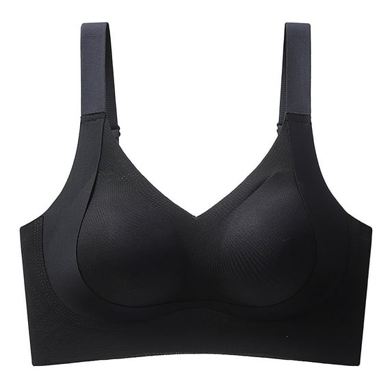 Everyday Bras for Women Athletic Bra for Women Work Out Bras Pack of Bras for Women Athletic Sports Bras Wireless Bras for Women Womens Bras Push up No Underwire Sports Bra with Support The Black L