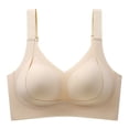 thumbnail image 1 of Everyday Bras for Women Athletic Bra for Women Work Out Bras Pack of Bras for Women Athletic Sports Bras Wireless Bras for Women Womens Bras Push up No Underwire Sports Bra with Support The Beige 2XL, 1 of 9