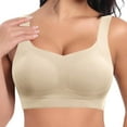 thumbnail image 1 of Everyday Bras for Women Back Bra Light Sports Bras for Women Sports Bra Low Support Sports Bras with Cups Pack of Bras for Women Push up Sports Bras with Padding Sports Bra Padding Bras to Beige 2XL, 1 of 3