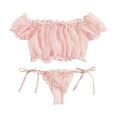 thumbnail image 1 of Everyday Bras for Women Boxe4 Briefs Briefs Underwear Pack Breathable Underwear Men Try Underwear Lace Robes for Women Set plus Size Lace Camisole Set Floral Lace Garter Lingerie Set with Pink S, 1 of 5