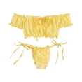 thumbnail image 1 of Everyday Bras for Women Boxe4 Briefs Briefs Underwear Pack Breathable Underwear Men Try Underwear Lace Robes for Women Set plus Size Lace Camisole Set Floral Lace Garter Lingerie Set with Yellow L, 1 of 5