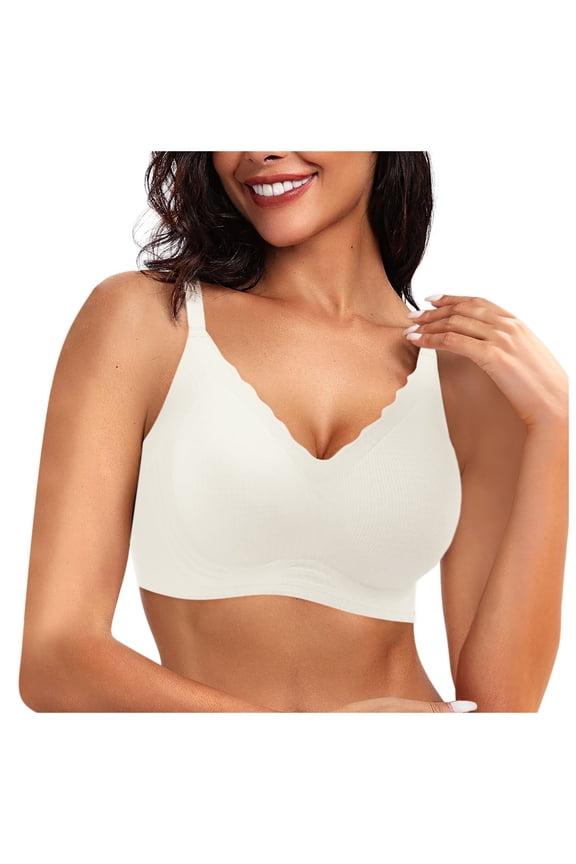 Everyday Bras for Women Compression Bra for Women Running Sports Bras Compression Bra Womens Sports Bra with Pads Staples Bra Womens Bras Push up Underwire Womens Comfort Bras Strapless Bra White 2XL