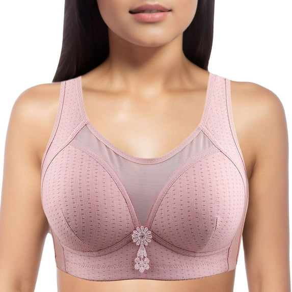 Everyday Bras for Women Compression Bra for Women Womens Bra Push up 36c Push up Bras for Women Women's Push up Bras Super Bra Non Padded Sports Bra Women Bras Wireless Front Closure Women Pink 40