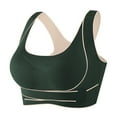 thumbnail image 1 of Everyday Bras for Women Compression Bras Womens Bras Comfortable plus Size Seamless Bras for Women Sports Bra Non Removable Pads Brassiere for Women Sports Bra Packs Low Back Sports Bra Green L, 1 of 2
